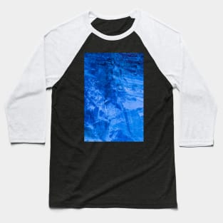 Blue abstract surface from a scratched stonewall Baseball T-Shirt